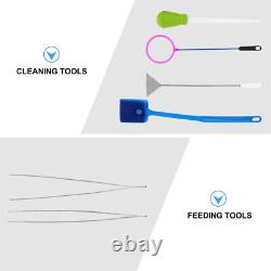 14 Pcs Cleaning Aquascape Tweezers Tool Kit Fish Tank Brush