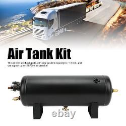 6Port Air Tank Kit 150 PSI 1.5GAL Steel Universal For Truck Train Yacht Horn