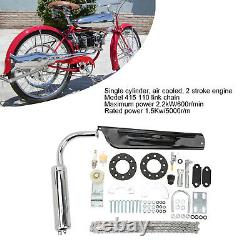 80cc 2 Stroke Motorized Bike Engine Motor Kit With 4L Fuel Tank For 26in 28in