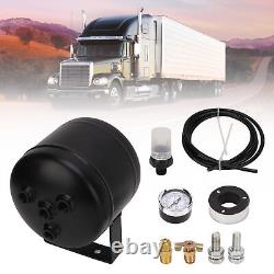^Air Tank Kit 3 Ports 150 PSI 0.5GAL Welded Steel Universal For Truck Car Train