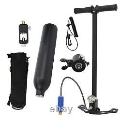 (Black)0.5L Diving Oxygen Tank Set Underwater Breathing Kit Portable Div