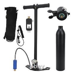 (Black)0.5L Diving Oxygen Tank Set Underwater Breathing Kit Portable Div