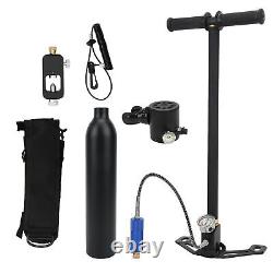 (Black)0.5L Diving Oxygen Tank Set Underwater Breathing Kit Portable Diving IDS