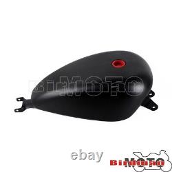 Black 3.3 Gallon Smooth EFI Fuel Gas Tank For Harley Sportster XL 883 1200 07-Up