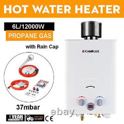 CAMPLUX 6L LPG Propane Tankless Instant Hot Water Heater Boiler with Shower kit