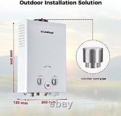 CAMPLUX 6L LPG Propane Tankless Instant Hot Water Heater Boiler with Shower kit