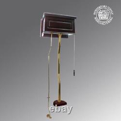 Dark Oak High Tank Pull Chain Toilet Conversion Kit Brass Renovators Supply