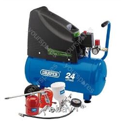 Draper 230V Oil-Free Compressor and Air Tool Kit, 24L