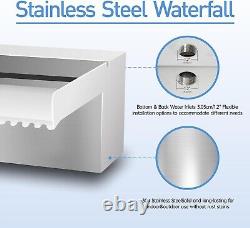 Easy Install 12 Waterfall Spillway Kit Premium Stainless Steel Design