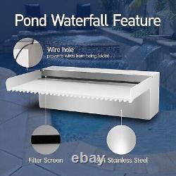 Easy Install 12 Waterfall Spillway Kit Premium Stainless Steel Design