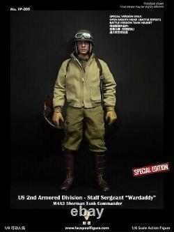 Facepoolfigure FP009B 1/6 US Armored Division Sherman Tank Sergeant Wardaddy New