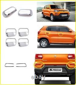 Fit For Maruti Suzuki S-Presso Car Exterior Chrome Accessories Combo Kit