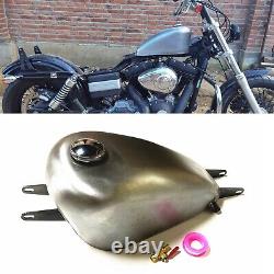 Handmade Motorcycle 8L Petrol Gas Fuel Tank Kit For HARLEY DYNA 1999-2003 Silver