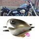 Handmade Motorcycle 8L Petrol Gas Fuel Tank Kit For HARLEY DYNA 1999-2003 Silver