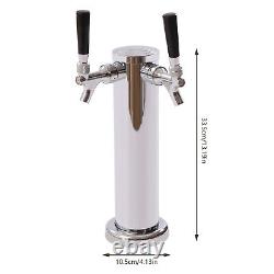 Home &Bar Beer Dispensing Tower Double-Tap Beer Column Kit +Dual Gauge Regulator