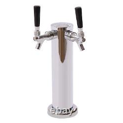 Home &Bar Beer Dispensing Tower Double-Tap Beer Column Kit +Dual Gauge Regulator