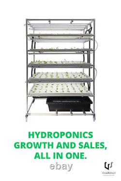 Hydroponic Indoor Smart Growing 200 plants and Grow Lights, Liq auto circulation