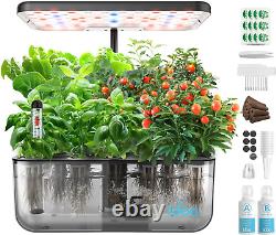 Hydroponics Growing System Kit, Fathers Gifts Day, 12Pods Herb Garden with LED G