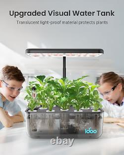 Hydroponics Growing System Kit, Fathers Gifts Day, 12Pods Herb Garden with LED G