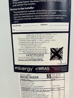 Indirect Mixergy 180Ltr unvented Hot Water Cylinder MX-180-IDE-EXT-580 kit inc