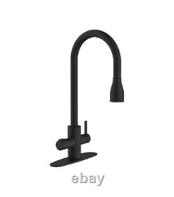 NEW Westbrass HotMaster 4 in 1 Kitchen Faucet Kit System, Matte Black KH41AK-62