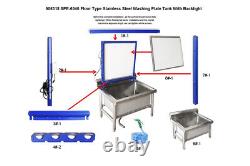 New 1 PC Washing Plate Tank with Backlight for cleaning screen printing plate