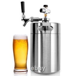 NutriChef 28oz Double Walled Stainless Steel Beer Dispenser Tap Portable 7.40lbs