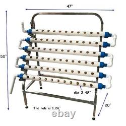 Plant System Hydroponic Site Grow Kit 66 Holes with Stainless Steel Holder USNEW