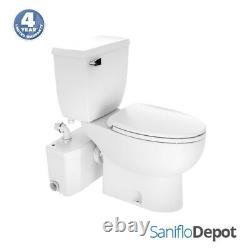 Saniflo SaniPLUS Upflush Macerating Toilet Kit Pump + Elongated Bowl