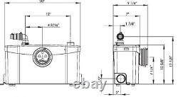 Saniflo SaniPLUS Upflush Macerating Toilet Kit Pump + Elongated Bowl