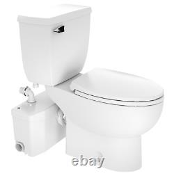 Saniflo SaniPLUS Upflush Macerating Toilet Kit Pump + Elongated + Extension