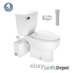 Saniflo SaniPLUS Upflush Macerating Toilet Kit Pump+Elongated+SaniAlarm+Exte