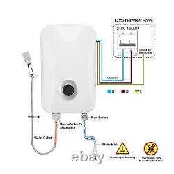 Tankless Water Heater With Shower Kit ABS Stainless Steel 50Hz 7500W Digital