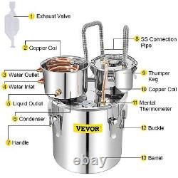 VEVOR Alcohol Still, 13.2Gal / 50L Stainless Steel Water